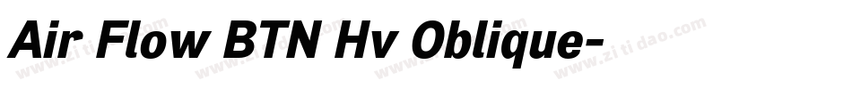 Air Flow BTN Hv Oblique字体转换
